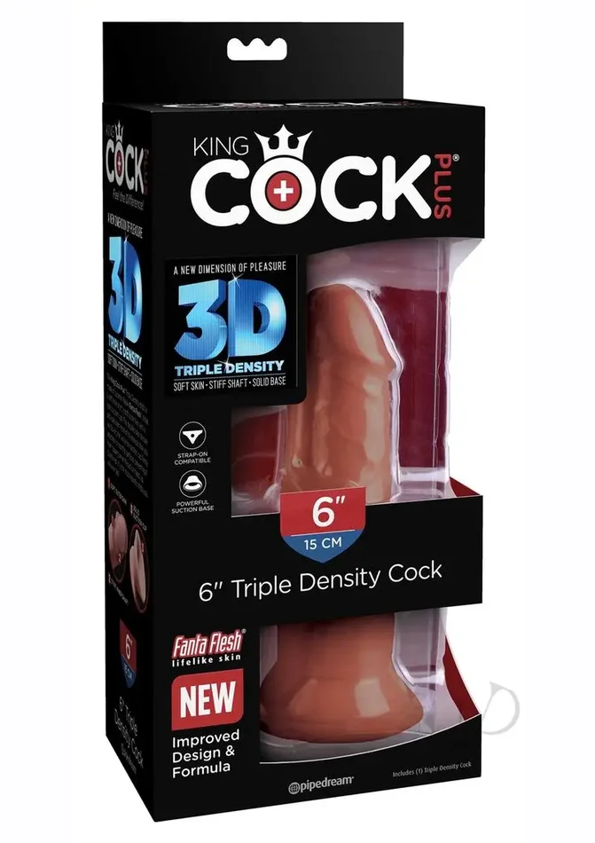 King Cock Plus Triple Density Cock 6 Brown