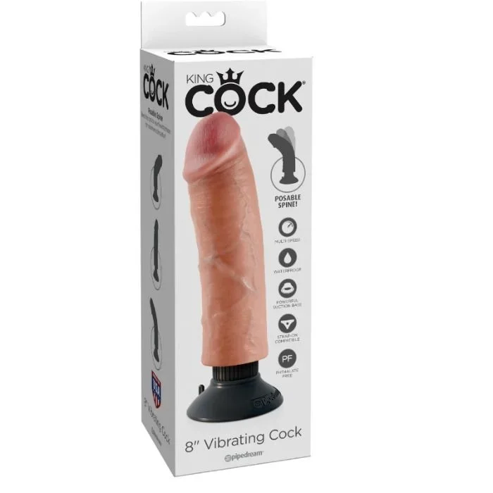 King Cock – Vibratordildo 20.32 CM Natürlich