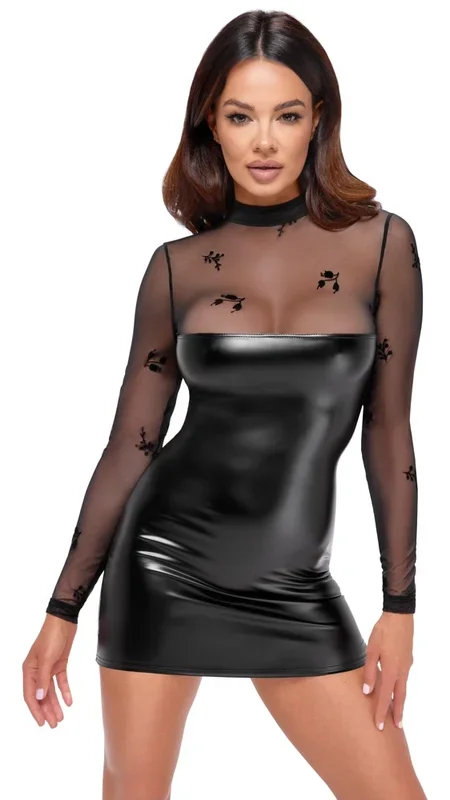 Kleid „Libido Exclusive“ im edlen Material-Mix Noir