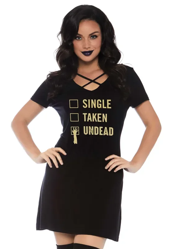 Kleid ‘Undead‘ mit Crossover-Akzent