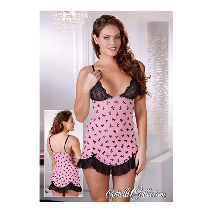 Kleidchen in Pink mit Schwarz