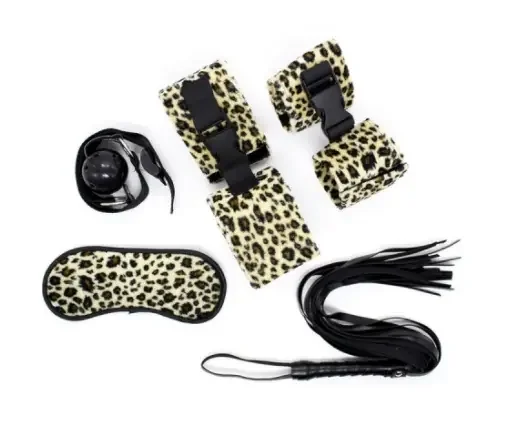 Kleines Fessel-Set im Leoparden-Look