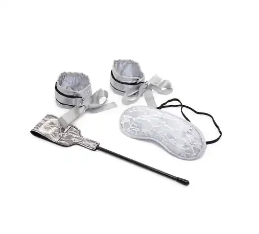 Kleines Fessel-Set mit Schleifen und Spitze