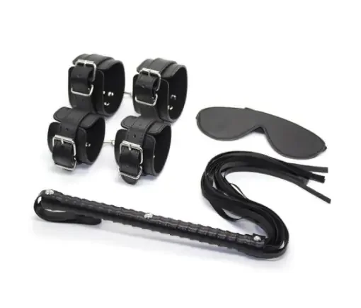 Kleines Kunstleder Bondage Fessel-Set