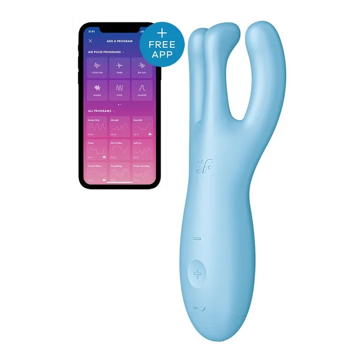 Klitoris Stimulator mit App Satisfyer Threesome 4, Blau
