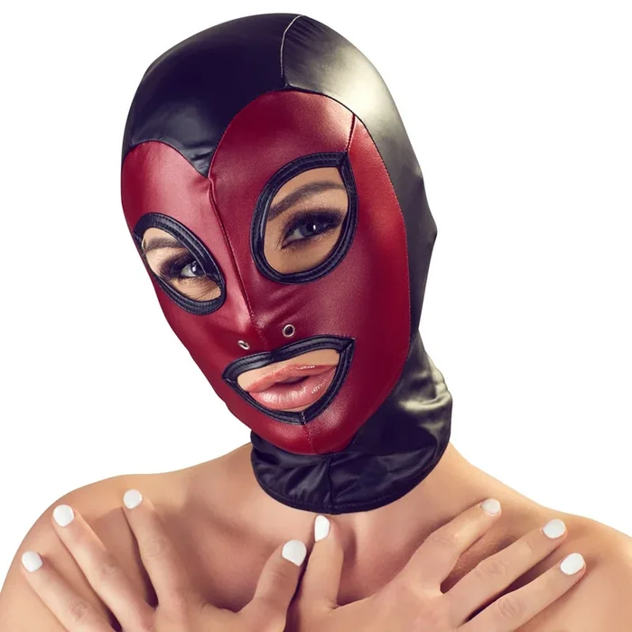Kopfmaske im elastischen, 2-farbigen Mattlook Bad Kitty