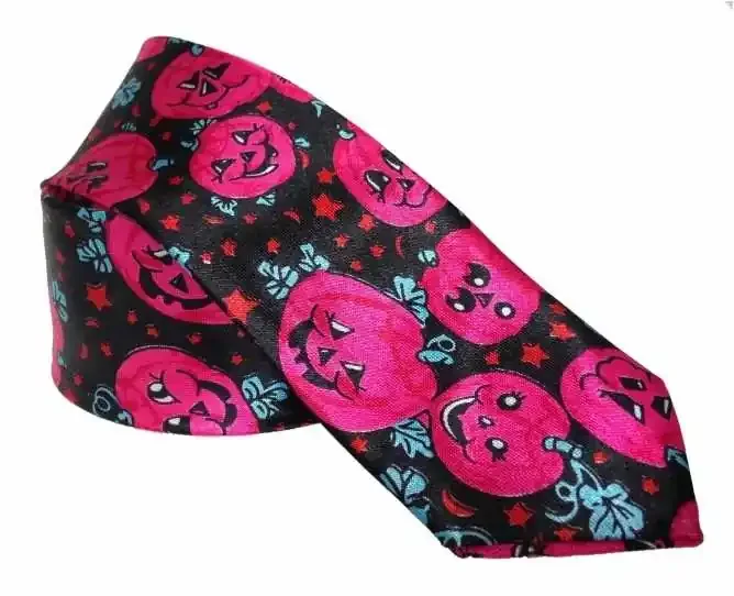 Krawatte mit pinken Kürbissen