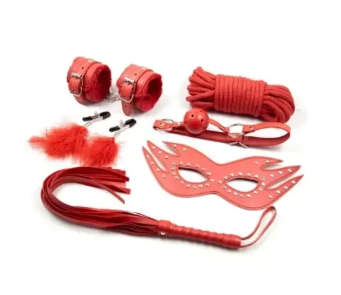 Kunstleder Bondage Fessel-Set ‘Fire‘