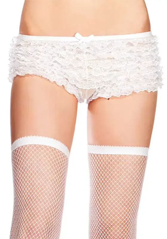 Kurzer Tanga mit Spitzenrüschen