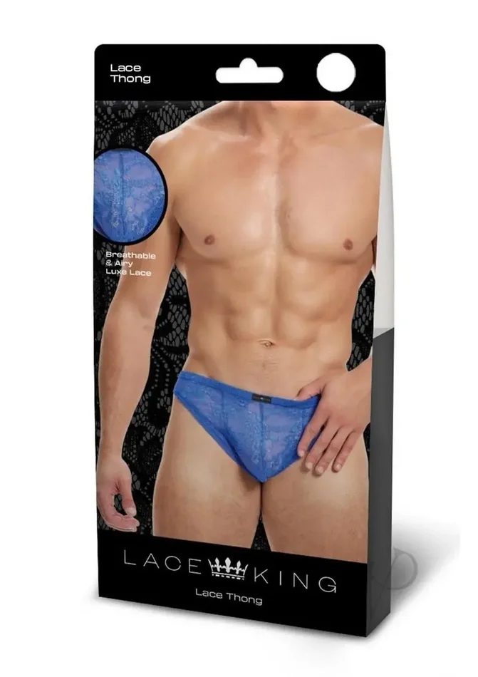 Lace King Lace Thong – Medlum/Large – Blue