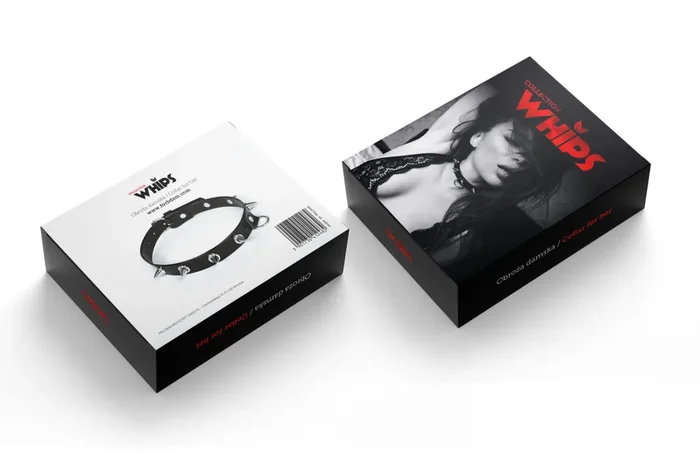 Lack-Halsband mit Nieten