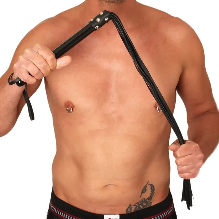 Langer Flogger aus Leder