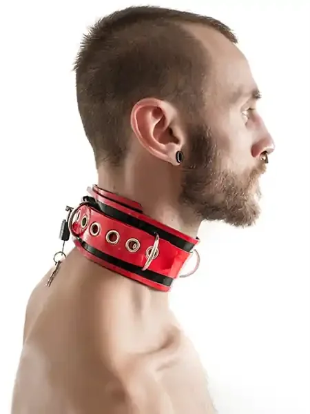 Latex Halsfessel abschließbar