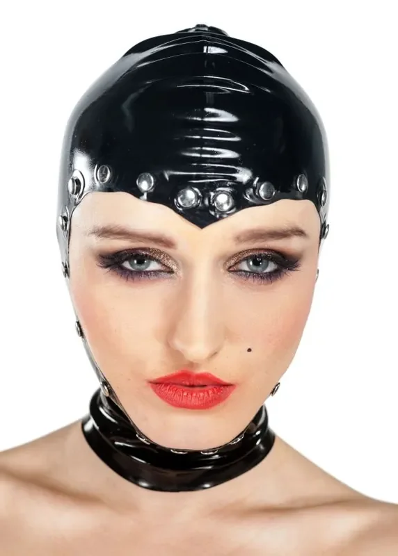 Latex Maske – frontfrei mit Nieten