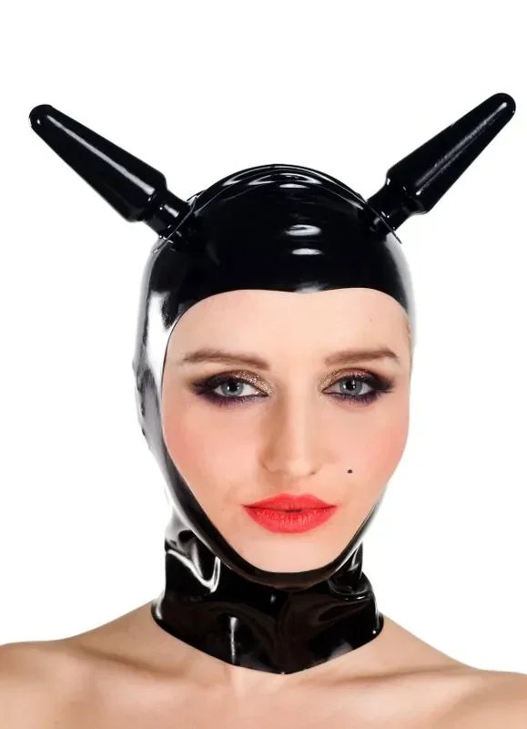Latex Maske – frontfrei mit Plugs