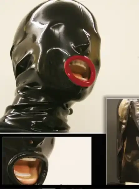 Latexmaske mit dünnem Donutmund
