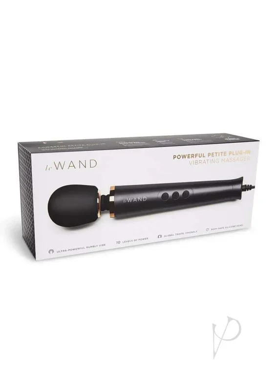 Le Wand Powerful Petite Plug In Vibrating Massager – Black