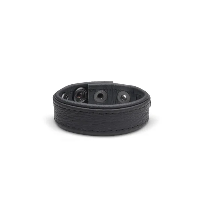 Leder-Cockring mit Druckknöpfen