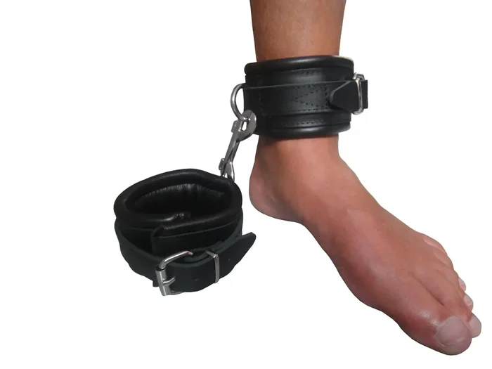 Leder Fußfessel Schwarz Professional