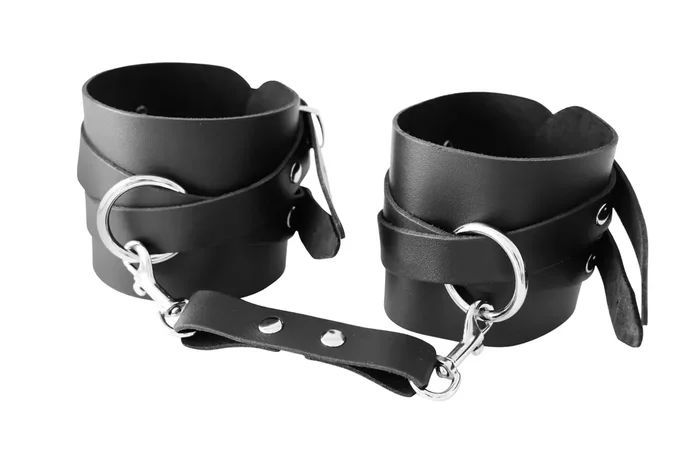 Leder Fußfesseln ‘The Crown‘ schwarz