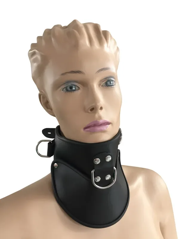Leder Halsband mit Kinnkrause