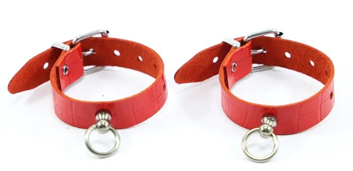 Leder Handfesseln mit O-Ring – matt