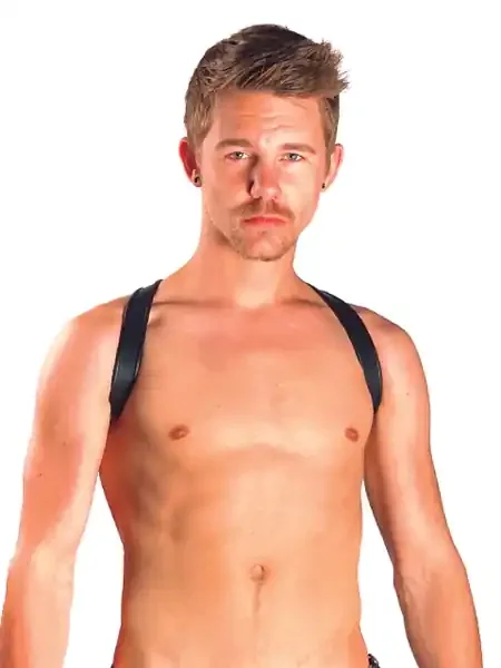 Leder Harness ‘Sling‘ schwarz
