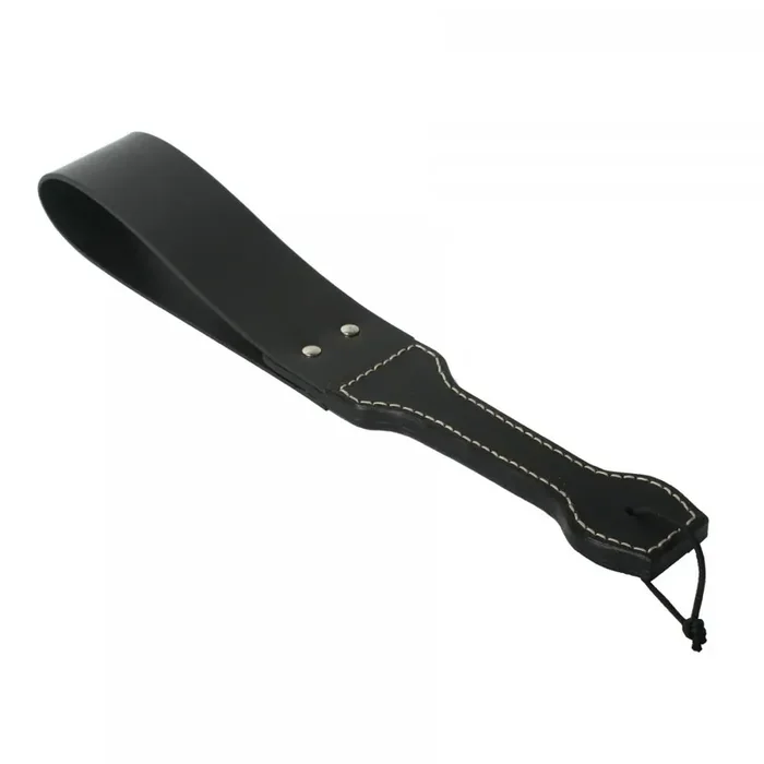 Leder Klatsche mit Kontrastnaht