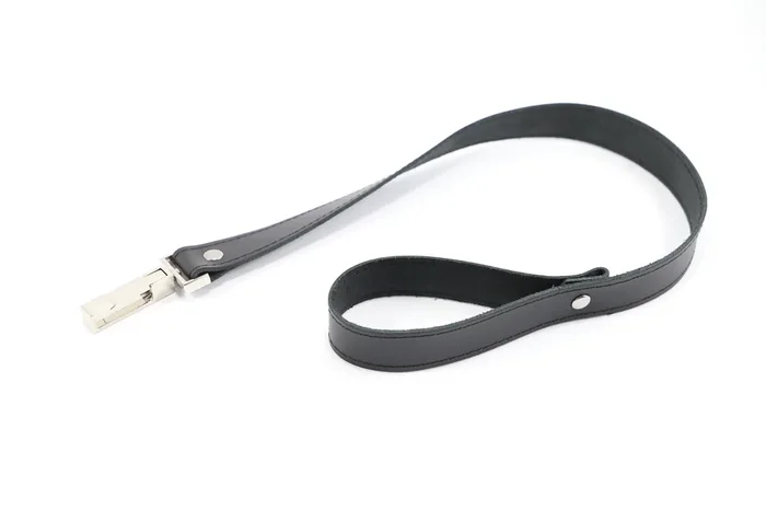 Leder Leine mit Design Karabiner
