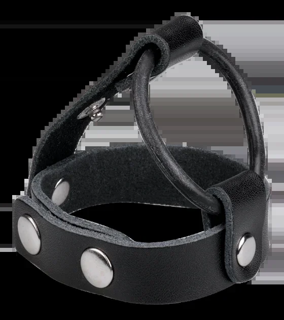 Leder-Penisring mit Druckknopf