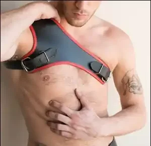 Leder Schulterharness – zweifarbig