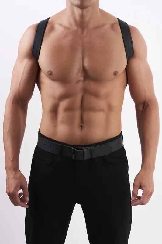 Leder Schulterharness ‘Soft‘- schwarz