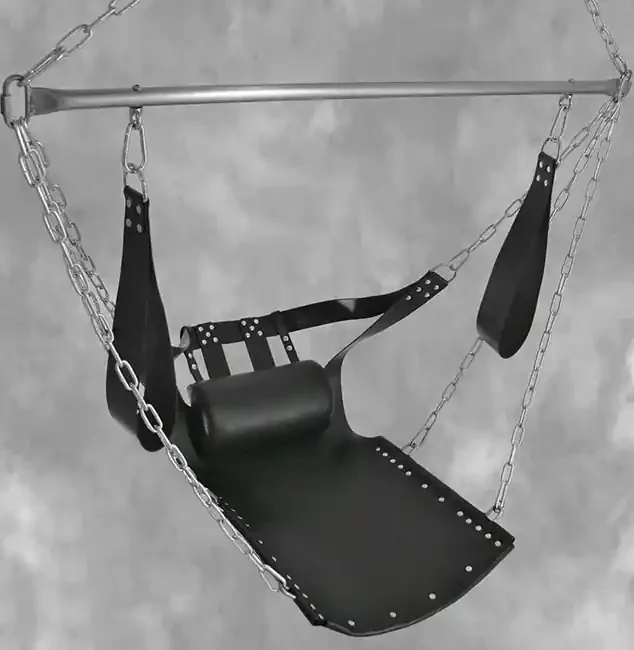 Leder Slingschaukel mit Nackenrolle
