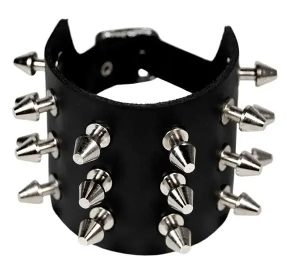 Lederarmband 3 Reihen Killernieten