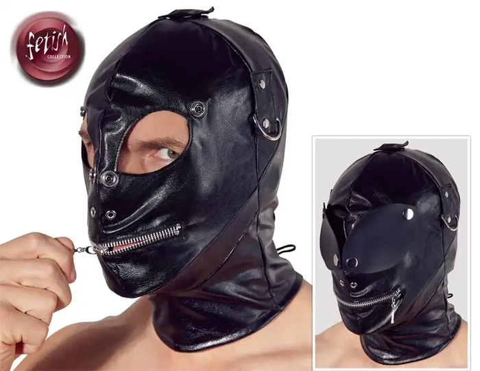 Lederimitat-Fetisch-Maske