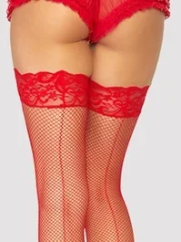 Leg-Avenue Fishnet Backseam Halterlose Strümpfe