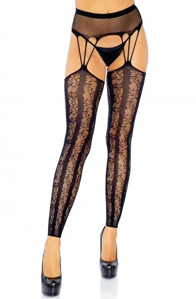 Leg Avenue Strumpfhose ohne Fuß mit Strumpfhalter