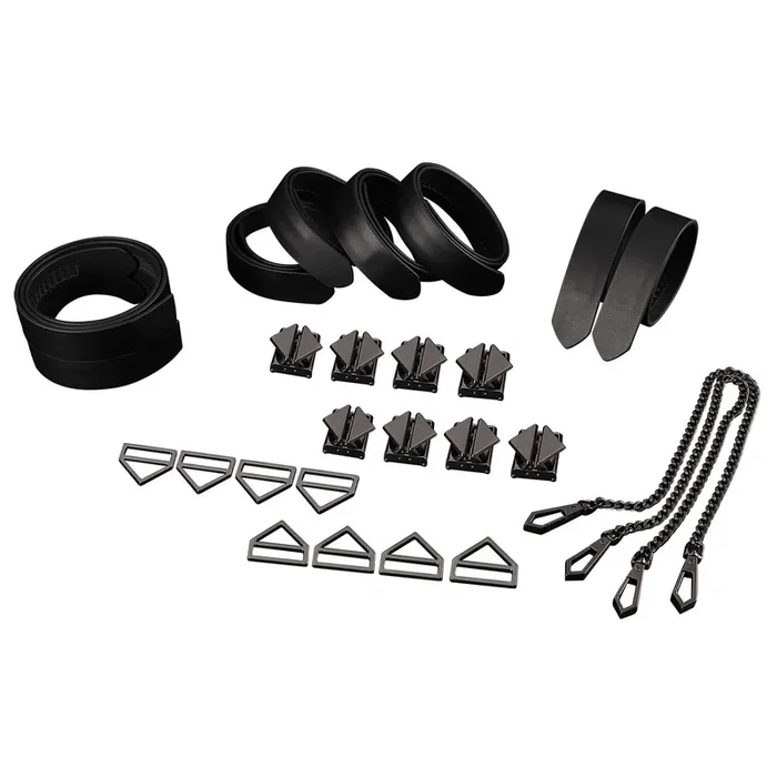 LOCKINK – 8-Bondage-Riemen Fesselset – schwarz