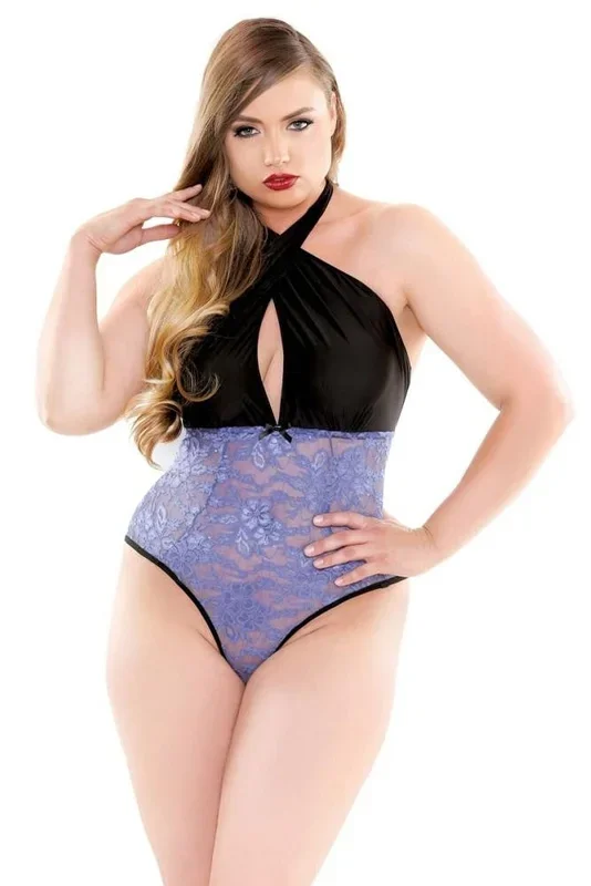 Lolita Micro & Lace Teddy in 3X/4X