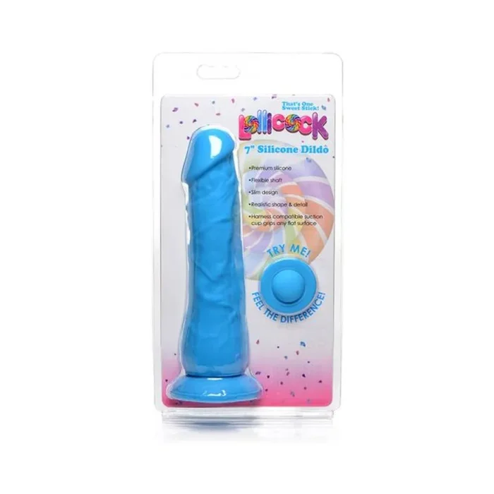 Lollicock Silicone Dildo Without Balls 7 In. Berry