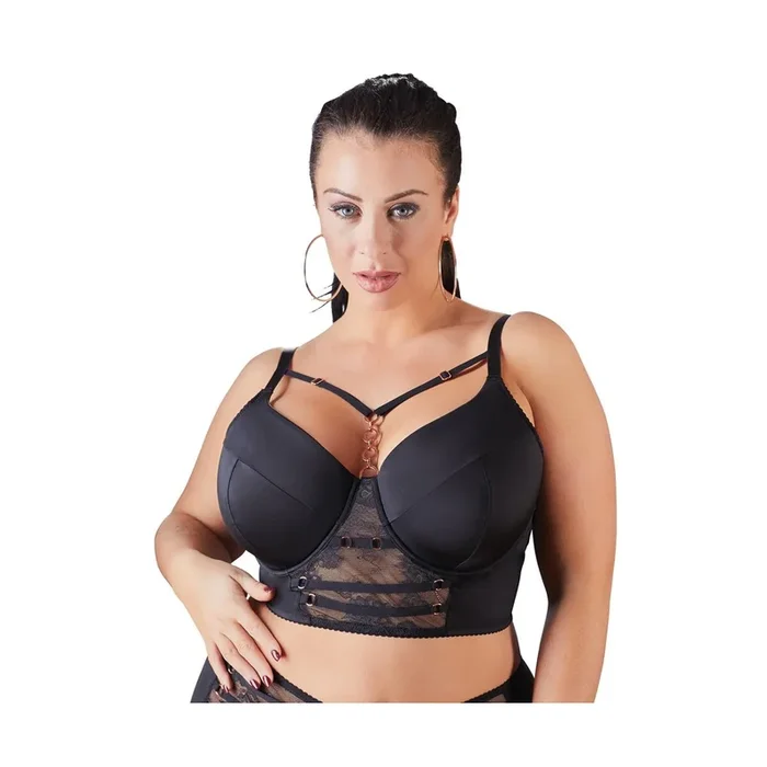Longline-BH mit Cup-Bändern – Elastisch – Schwarz – Größe 90E