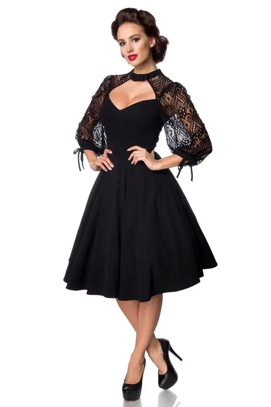 Longsleeve Spitzenkleid mit Herzausschnitt