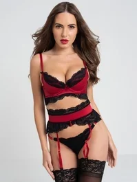 Lovehoney Empress BH Set aus Satin und Spitze