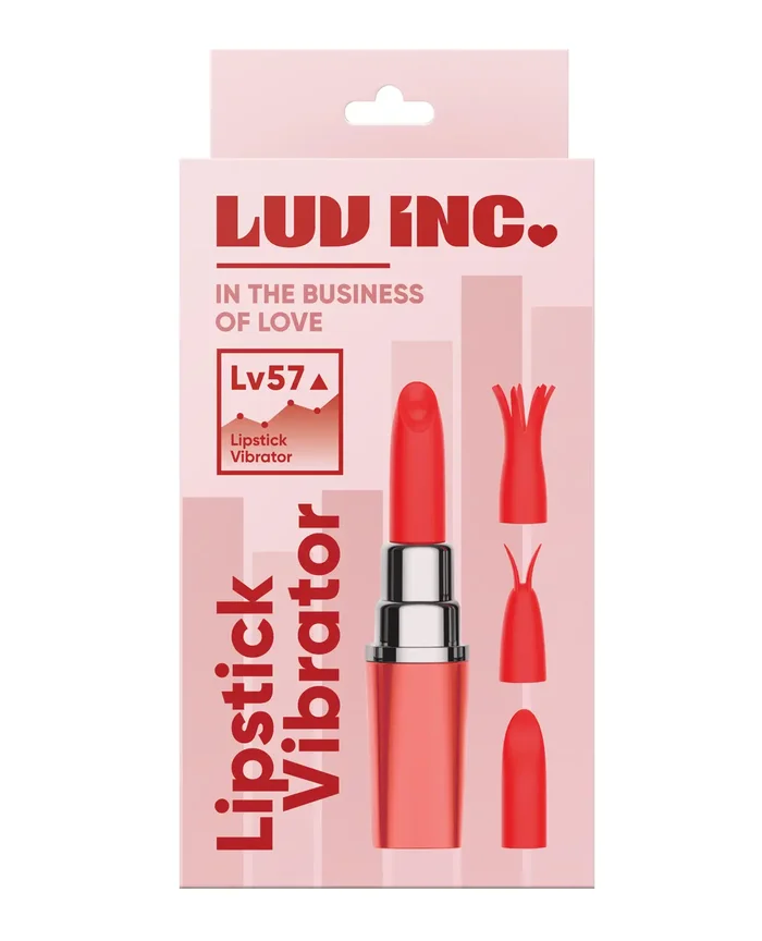 Luv Inc. Lipstick Vibrator w/3 Heads – Coral