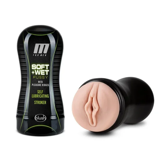 M for Men – Soft and Wet – with Pleasure Ridges – Self Lubricating Stroker