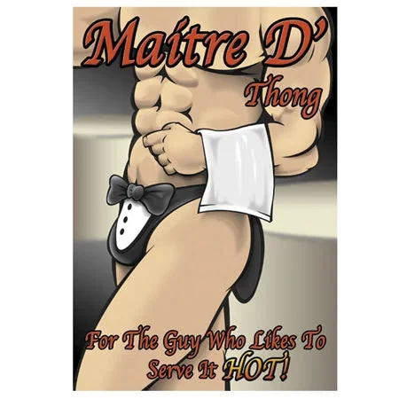 Maitre D Thong – One Size – Black