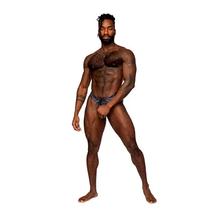 Male Power Snaked Power Sock Black/Blue L/XL