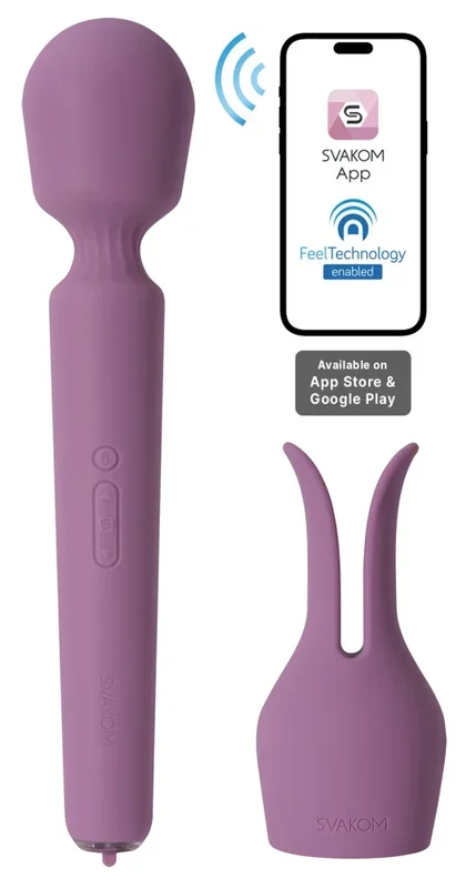 Massagestab „Emma Neo 2“ inklusive Bunny-Aufsatz SVAKOM