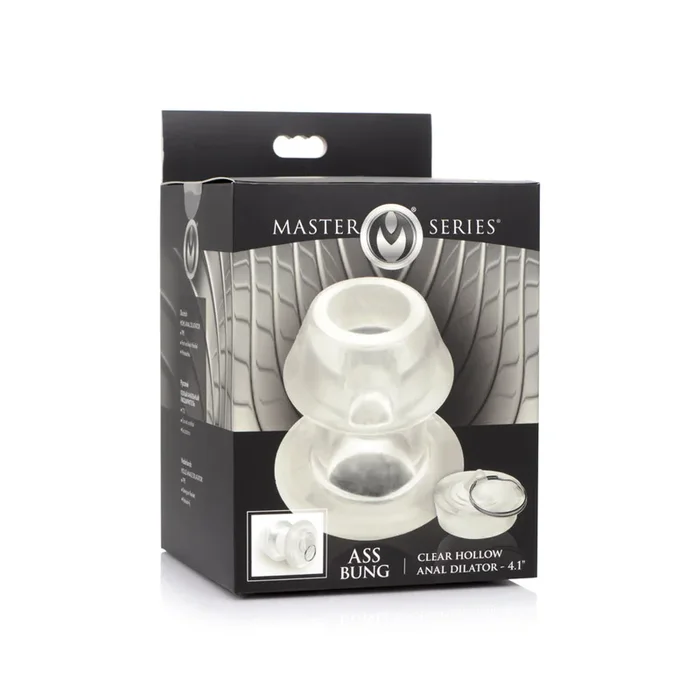Master Series Ass Bung Clear Hollow Anal Dilator With Plug Xl