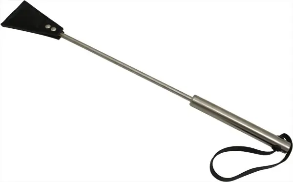 Metallgerte mit dreieckigem Lederpaddle